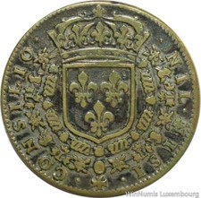 B7823 France Jeton Louis XIV Guerre Succession Spain Artois prise Arras 1655