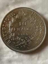 Pièce de 10 Francs HERCULE 1965, en Argent, REPUBLIQUE FRANCAISE. 