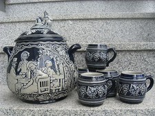 SERVICE PUNCH GRES BLEU ALLEMAND  PAYSAGE ET VIGNE