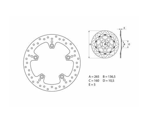 Disque frein brembo serie - disque,