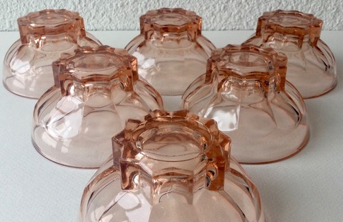 Coupelles verre rose - en,