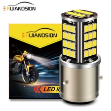 1PC BA21D 2835 56 LED Lampe d'ampoule de phare de moto classique DC 12V Blanc