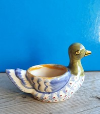 COQUETIER CANARD FAÏENCE HENRIOT QUIMPER PRODUCTION TOURISTIQUE BAGNOLES ORNE