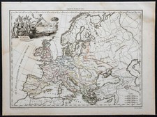 1812 - Europe Ancienne - Carte géographique ancienne - Lapie - Malte-Brun