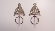 Ancienne Paire de Fibules argent ethnique Berbère Amazigh Afrique du Nord XXe