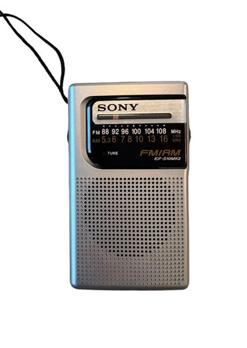 Sony silver radio - sony, fm/am