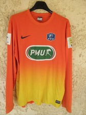 Maillot goal porté n°1 COUPE DE FRANCE NIKE PMU match worn GK shirt orange L