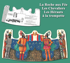 La Roche aux Fées 1972, Les Chevaliers, figurine en carton les Hérauts