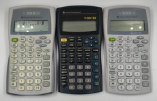 Lot De 3 Calculatrices Scientifiques TEXAS INSTRUMENTS TI-30X IIB - Non Testées