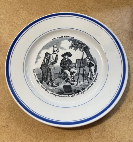 Assiette parlante ancienne - , –