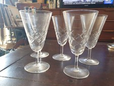 5 VERRES CRISTAL DE SEVRES TAILLE DIM 13 CM BELLE QUALITE