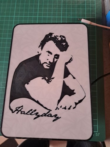 Johnny hallyday lampe lightbox - johnny,