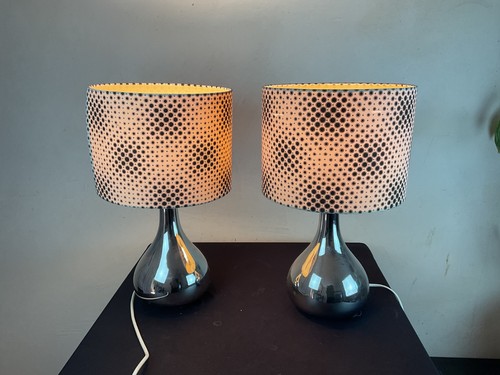 Paire lampe chrome - chrome,