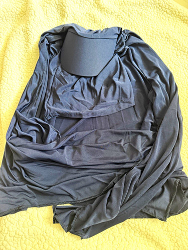 Navy solid hijab blue - hijab,