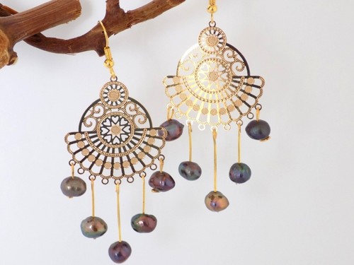 Boucles dorées éventail - , 5