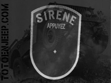 PLAQUETTE COMMANDE BP SIRENE FR M201 ALU ....  JEEP DODGE WILLYS US WW2