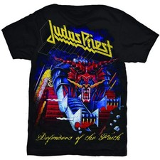 Judas Priest T-shirt à manches courtes Defender of Faith pour homme L Noir (Schw