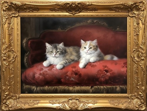Deux petits chats persans sur