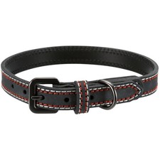 Collier cuir L-XL 52-61 cm/30 mm  anthracite pour chien