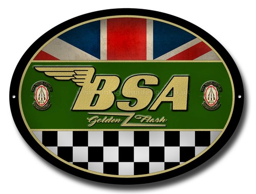 Bsa doré flash ovale métal - doré,