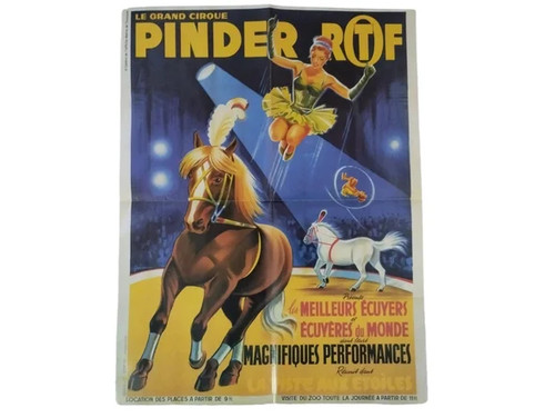 Affiche cirque pinder les - cirque,