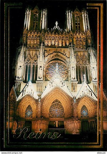 Carte postale reims - carte,