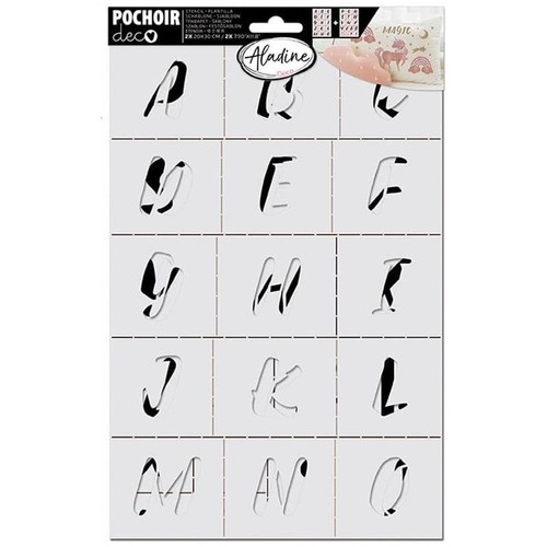 Pochoirs lettres de - -,