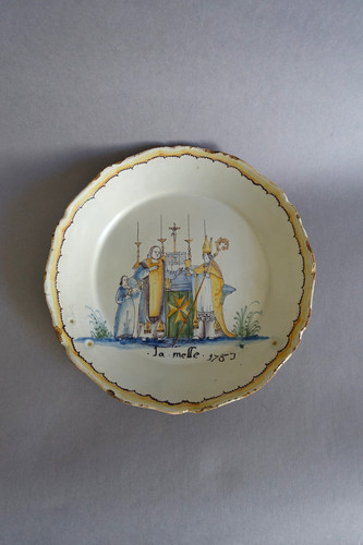 Faïence nevers assiette - faïence,