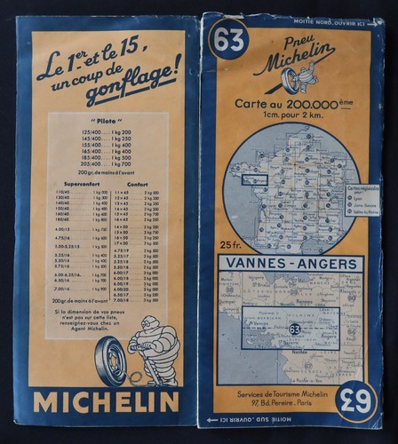 Carte michelin vannes - 63,