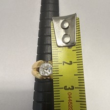 Bague Avec Diamants En Or 18 Carats 750/1000 7,31 Grammes T48/49