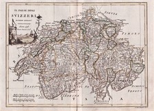 Suisse Carte Borghi Gravure En Cuivre 1793
