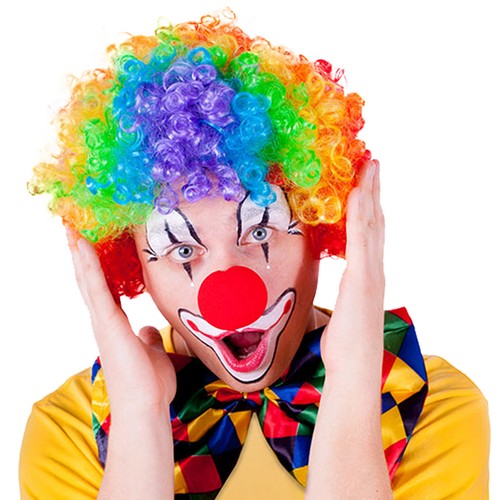 Perruque clown colorée - de,