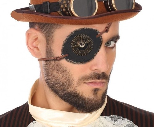 Bandeau cache oeil steampunk - bandeau,