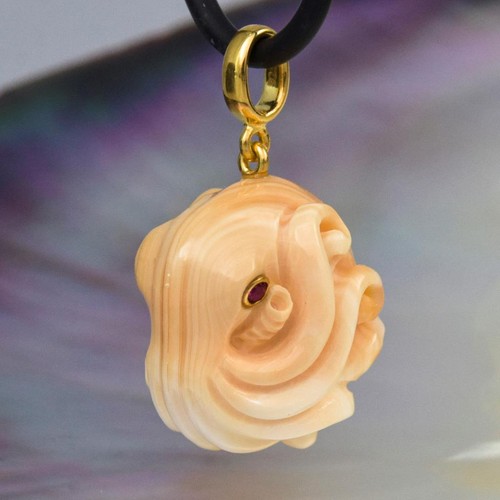 Pendentif pieuvre sculpté - pieuvre,
