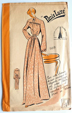 ? 1019 Ancien PATRON PARIS LUXE VINTAGE FRENCH Chemise de nuit T44