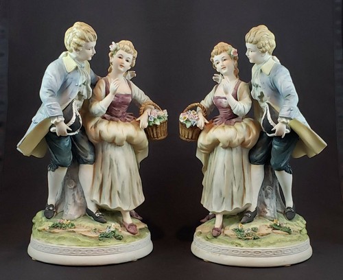Pair vintage porcelain - of,