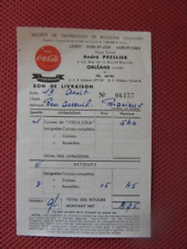 ++"1237"   VIEILLE FACTURE  ANDRE PRESLIER A ORLEANS DISTRIBUTEUR COCA COLA 1953