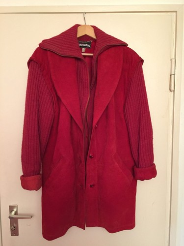 Manteau veste cuir avec - manteau,