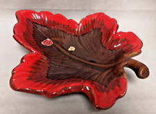 VALLAURIS Superbe et imposante coupe à fruits plat de service  forme de feuille