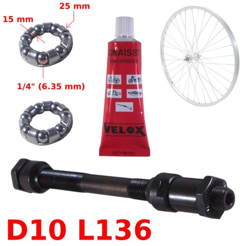 Kit axe roue arriere - axe,