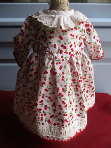 Robe tissu imprime cerise - robe,