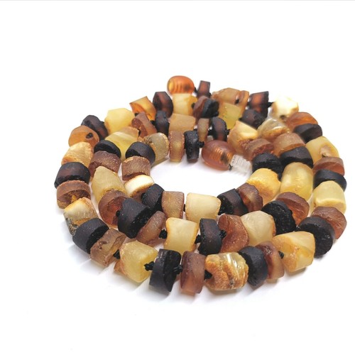 Collier ambre multicolore