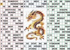 Plaque de 14 cartons de loto