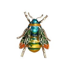 Broche insecte bleuté -