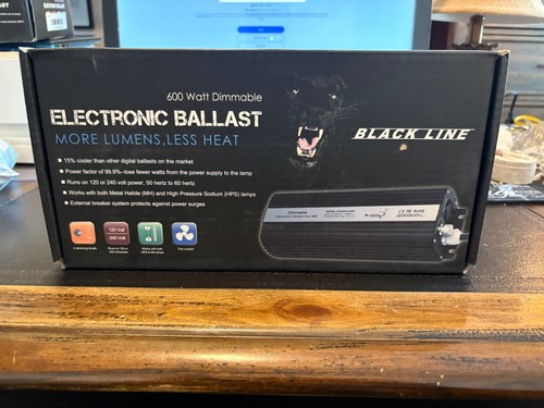 Black line grow light - black,