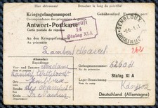 WW2 - Correspondance pour prisonnier belge du STALAG XI-A (ALTENGRABOW), 1941