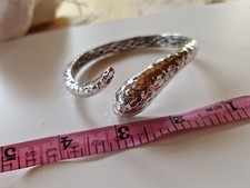 Roberto Coin snake bangle bracelet, The Fifth Season 925 sterling silver + ruby