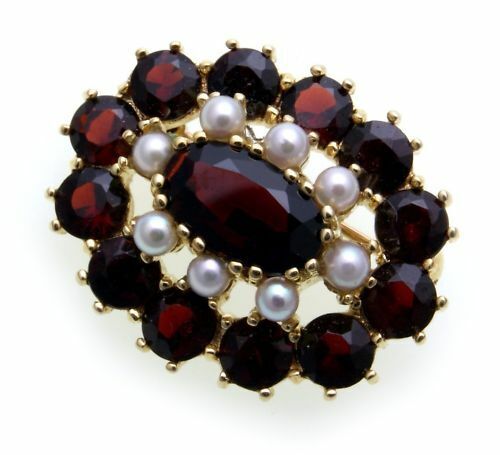 Broche avec grenat perle - grenat, de