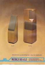 Dépliant hi-fi MERCURIALE enceintes acoustiques haute fidélité