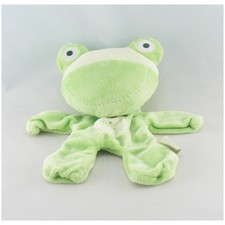 Doudou plat grenouille verte